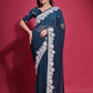 Jyoti Fashion Women's Morpich Coding Work Georgette Saree with Blouse | Swadesiicart