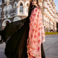 Jyoti Fashion Women's Black Faux Blooming Partywear Anarkali Dress with Dupatta | Swadesiicart