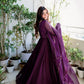 Jyoti Fashion Women's Wine Faux Blooming Sequins Embroidery Partywear Anarkali Dress with Dupatta | Swadesiicart
