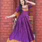 Jyoti Fashion Women's Purple Silk Jacquard Weaving Festive Anarkali Dress | Swadesiicart