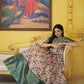 Jyoti Fashion Women's Green Soft Silk Patola Print with Jacquard Weaving Work Anarkali Dress | Swadesiicart