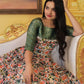 Jyoti Fashion Women's Green Soft Silk Patola Print with Jacquard Weaving Work Anarkali Dress | Swadesiicart