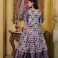 Jyoti Fashion Women's Wine Soft Silk Patola Print with Jacquard Weaving Work Anarkali Dress | Swadesiicart