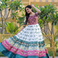 Jyoti Fashion Women's Multicolor Patola Silk Jacquard Weaving Work Anarkali Dress | Swadesiicart