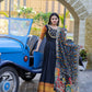 Jyoti Fashion Women's Black Silk Jacquard Weaving with Embroidery Work Anarkali Dress with Dupatta | Swadesiicart
