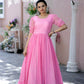 Jyoti Fashion Women's Pink Faux Georgette Printed Festive Anarkali Dress | Swadesiicart