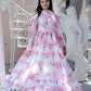 Jyoti Fashion Women's Pink Faux Georgette Floral Digital Printed Anarkali Dress with Dupatta | Swadesiicart