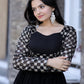 Jyoti Fashion Women's Black Faux Blooming Sequins with Zari Embroidered Anarkali Dress | Swadesiicart
