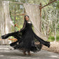 Jyoti Fashion Women's Black Faux Georgette 5 Layer Frill Anarkali Dress with Dupatta | Swadesiicart