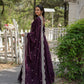 Jyoti Fashion Women's Purple Faux Georgette 5 Layer Frill Anarkali Dress with Dupatta | Swadesiicart
