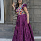Jyoti Fashion Women's Wine Maslin with Chinon Embroidered Partwear Anarkali Dress | Swadesiicart
