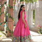 Jyoti Fashion Women's Pink Dola Silk Printed Festive Designer Anarkali Dress | Swadesiicart