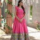Jyoti Fashion Women's Pink Dola Silk Printed Festive Designer Anarkali Dress | Swadesiicart