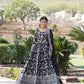 Jyoti Fashion Women's Black Viscose Jacquard with Sequins Embroidered Anarkali Dress with Dupatta | Swadesiicart