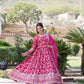 Jyoti Fashion Women's Pink Viscose Jacquard with Sequins Embroidered Anarkali Dress with Dupatta | Swadesiicart
