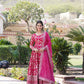 Jyoti Fashion Women's Pink Viscose Jacquard with Sequins Embroidered Anarkali Dress with Dupatta | Swadesiicart