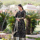Jyoti Fashion Women's Black Faux Blooming Sequins Thread Embroidered Anarkali Dress with Dupatta | Swadesiicart