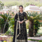 Jyoti Fashion Women's Black Faux Blooming Sequins Thread Embroidered Anarkali Dress with Dupatta | Swadesiicart