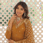 Jyoti Fashion Women's Mustard Faux Georgette Embroidered Partywear Anarkali Dress with Dupatta | Swadesiicart