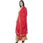 A R Silk Golden Border Regular Dupatta Red Color Dupatta or Chunni