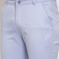 Jainish Men's Blue Tapered Fit Formal Trousers | Swadesiicart