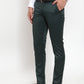 Jainish Men's Olive Tapered Fit Formal Trousers | Swadesiicart