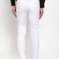 Jainish Men's White Tapered Fit Formal Trousers | Swadesiicart