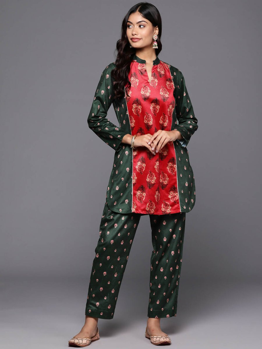Ahalyaa Women's Traditional Wear Co-ods - Green