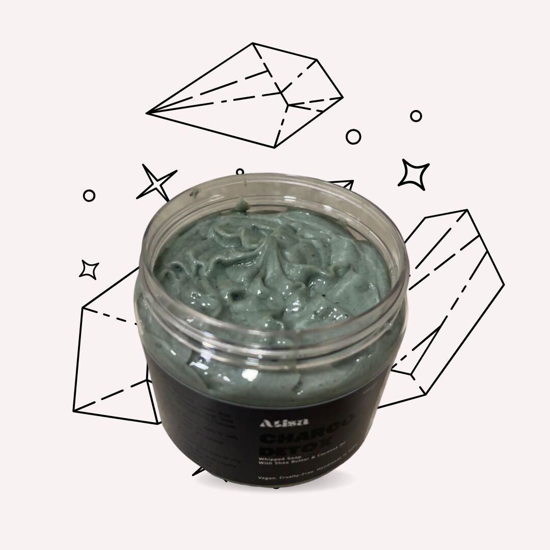 Atisa Charcoal Detox Whipped Soap | Swadesiicart