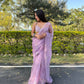 Vamsee Purple Organza Saree - Swadesiicart