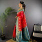 Joban Fashion Turquoise Butti Banarasi Silk Sarees | Swadesiicart