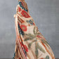 Beige Bright Moss Designer Digital Printed Party Wear Saree - Be Verly