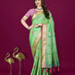 Lorenvalley Fashion Parotgreen Patola Silk Woven Design Zari Meenakari Weaving Saree - Swadesiicart