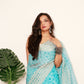 Vamsee Divya Sky Organza Saree - Swadesiicart