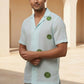 Celeste — Blue Embroidered Linen Shirt by Hilo Design