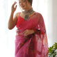 Vamsee Dillagi Dark Pink (Dillagi) Organza Saree - Swadesiicart