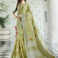 Shree Shyam Fashion Linen Pista Green Saree
