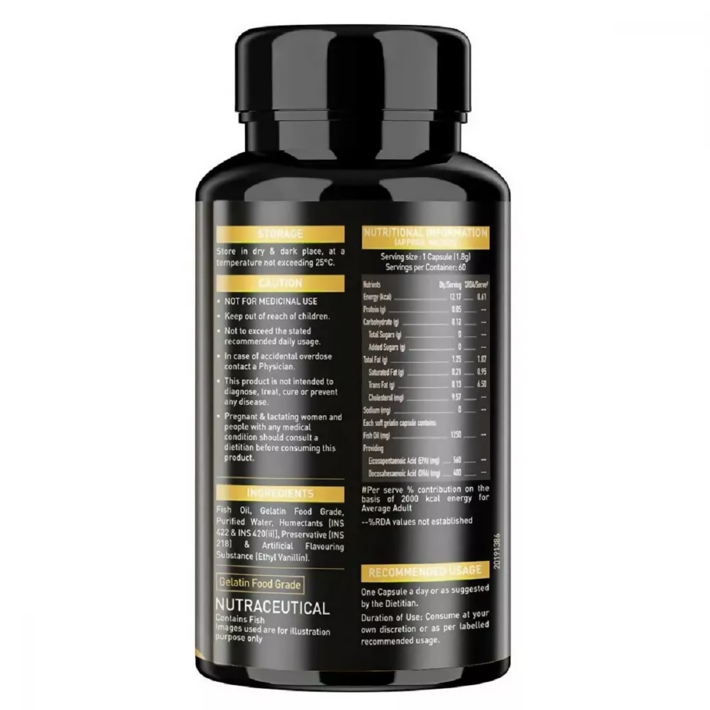 MuscleBlaze Omega 3 Fish Oil Gold Capsules | Swadesiicart