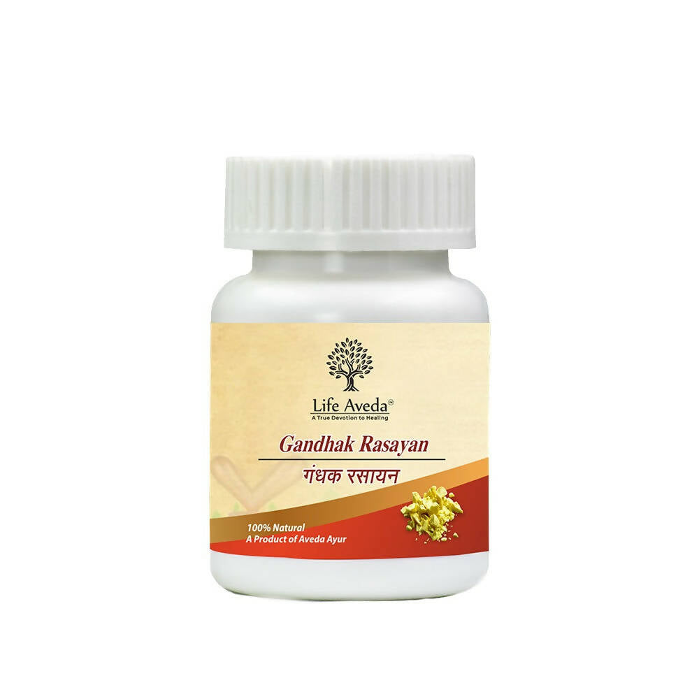 Life Aveda Gandhak Rasayan Tablets - Aveda Ayur