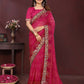 Ai Fashion Magenta Georgette Digital Print Party Wear Saree