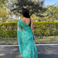 Vamsee Sea Green Organza Saree - Swadesiicart