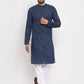 Jompers Men Blue Cotton Printed Kurta Only | Swadesiicart