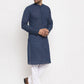 Jompers Men Blue Cotton Printed Kurta with Pyjamas | Swadesiicart