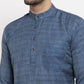 Jompers Men Blue Self Design Kurta with Pyjamas | Swadesiicart