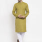 Jompers Men Green Self Design Kurta with Pyjamas | Swadesiicart