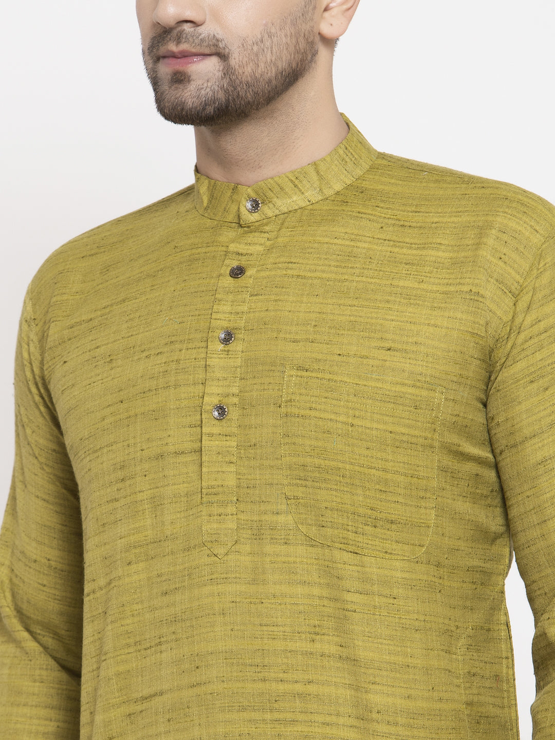 Jompers Men Green Self Design Kurta with Pyjamas | Swadesiicart