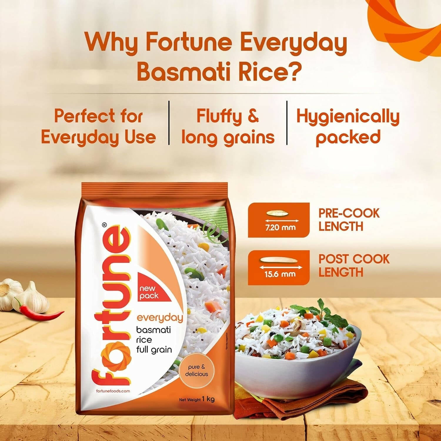Fortune Everyday Basmati Rice - Swadesiicart