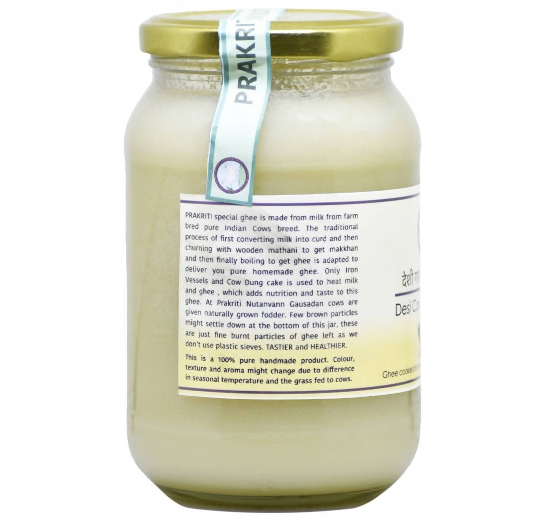 Prakriti Desi Cow Bilona Ghee | Organic Desi Cow Ghee | Pure organic ghee, traditionally-churned, chemical-free, granular ghee, nutritious by nature - Swadesiicart