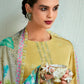 Lemon Yellow Pure Muslin Resham Embroidered Salwar Suit - Emponline | Swadesiicart