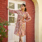 Vaasva Women Pink Muslin Floral Printed Knee Length Dress | Swadesiicart